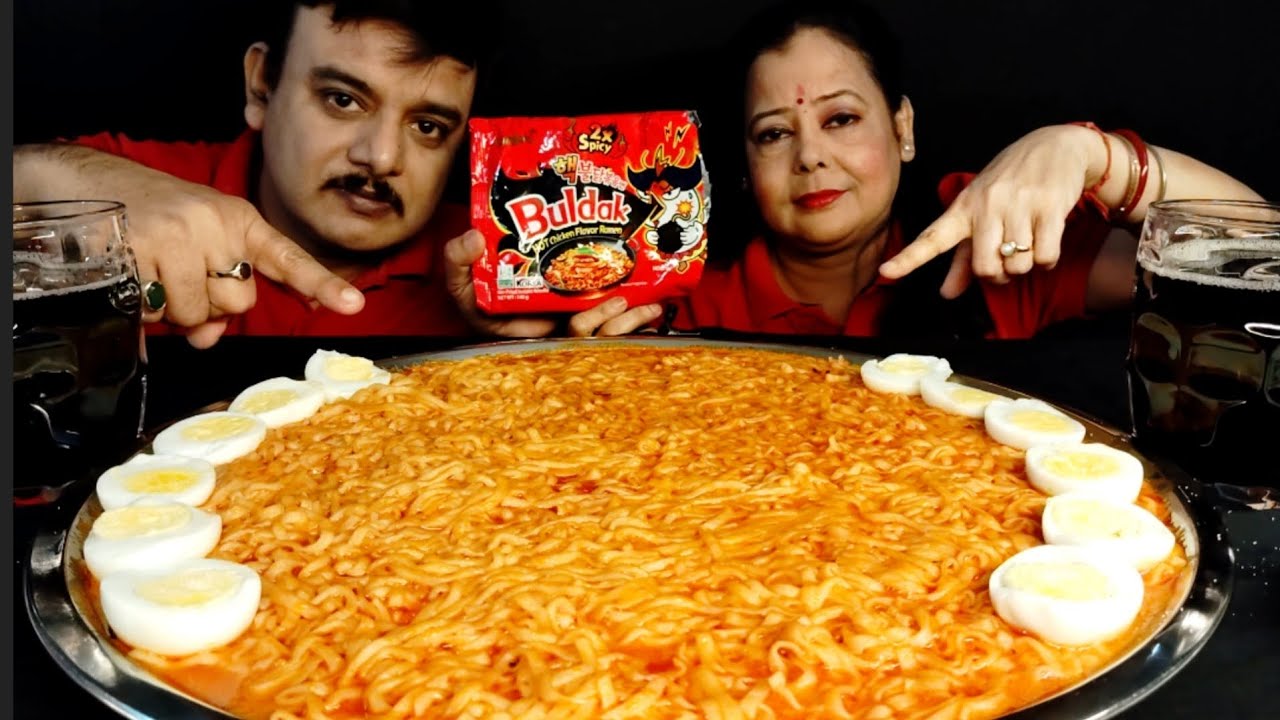 2X SPICY🔥12 PACK 🌶NUCLEAR FIRE NOODLES CHALLENGE! SPICY KOREAN NOODLES CHALLENGE| #food#asmr#mukbang