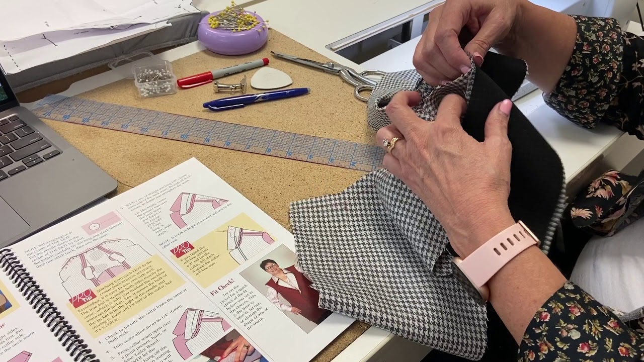 Notched Collar #9  - Facing and Pinning Upper Collar