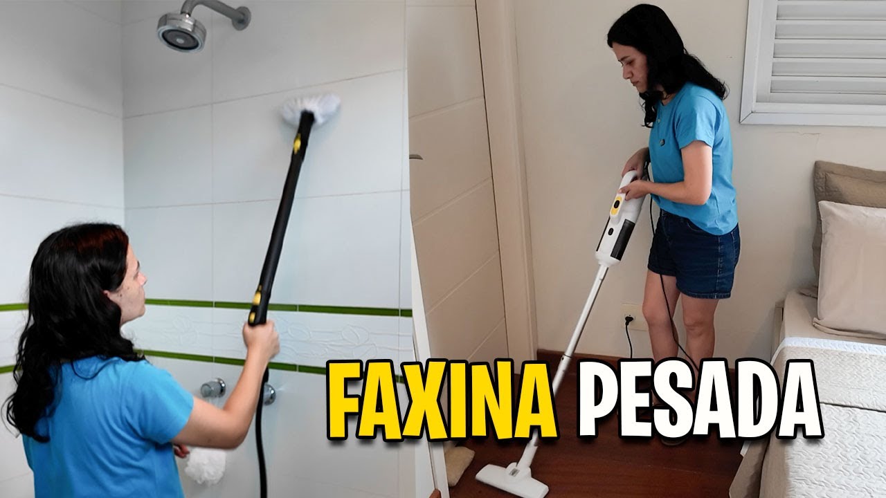 ⏰ Rotina de Limpeza EXTREMA no Quarto e Banheiro! Usei Higienizador a Vapor SC4 Karcher!!🧼