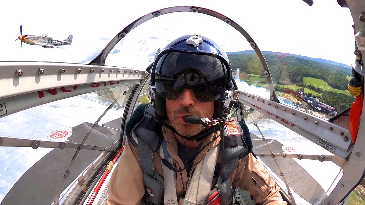 Inside the Flying Bulls Warbird Formation! P-38, Corsair & P-51
