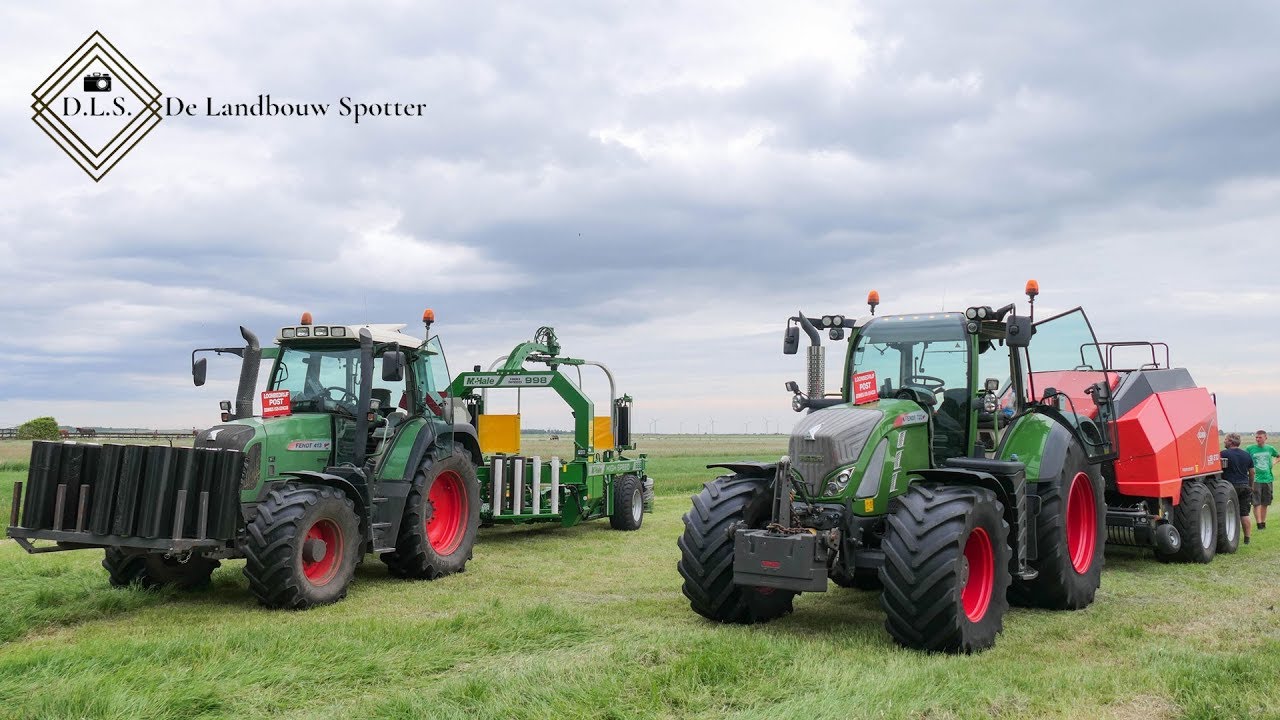 🍀 Pressing + Wrapping bales | Fendt 722 + Kuhn LSB 870 | Fendt 413 + Mc Hale 988 | Loonbedrijf Post