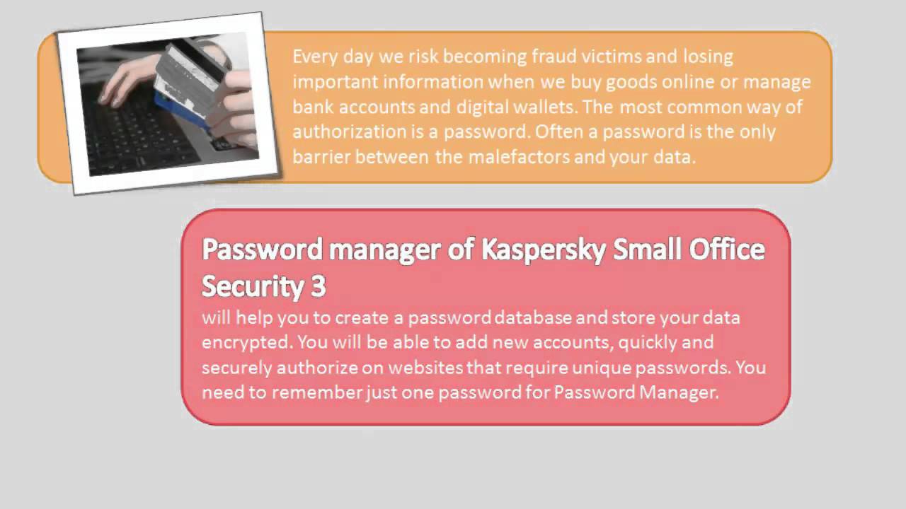 How to use Password Manager for Kaspersky Small Office Security 2013