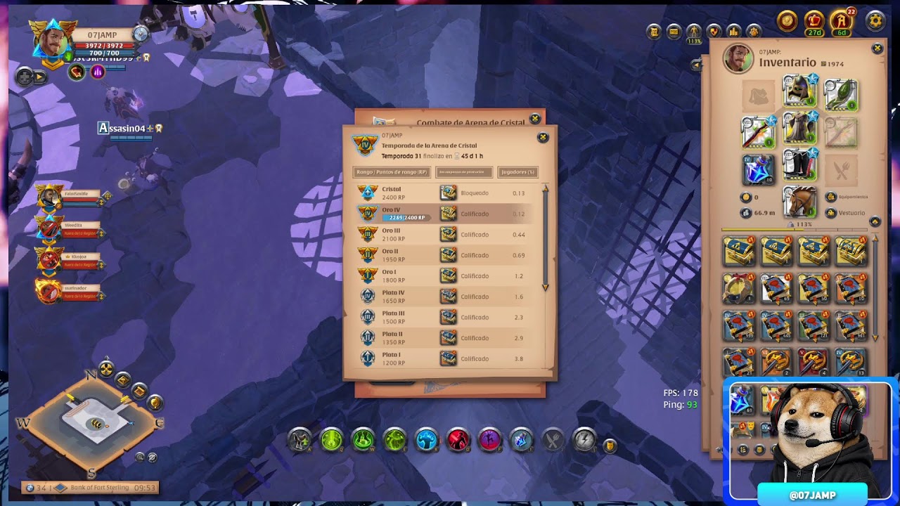 💎RETO CRISTAL ARENAS 5v5 ALEATORIO 💎⚔️🔥| ALBION ONLINE⚔️