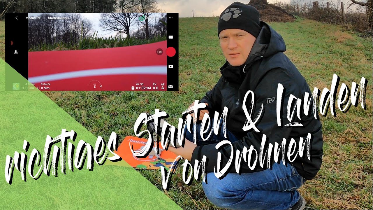 Richtiges Starten und Landen von Drohnen (DJI Mini 2) mit Höhenhaltesensor - Anleitung bitte lesen!