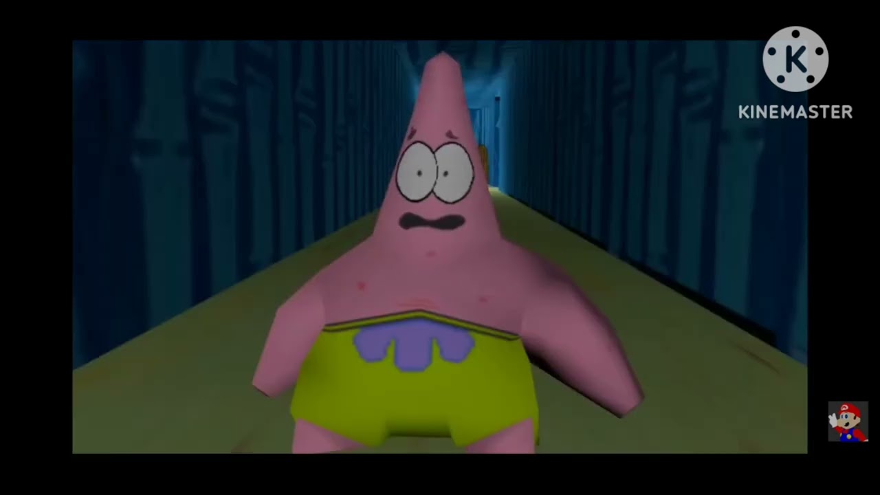 SpongeBob and Patrick escape from a square head