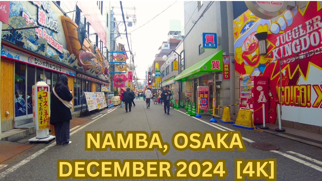Life in Namba Ward, Osaka. December 2024 Osaka Japan Walking Tour 4K