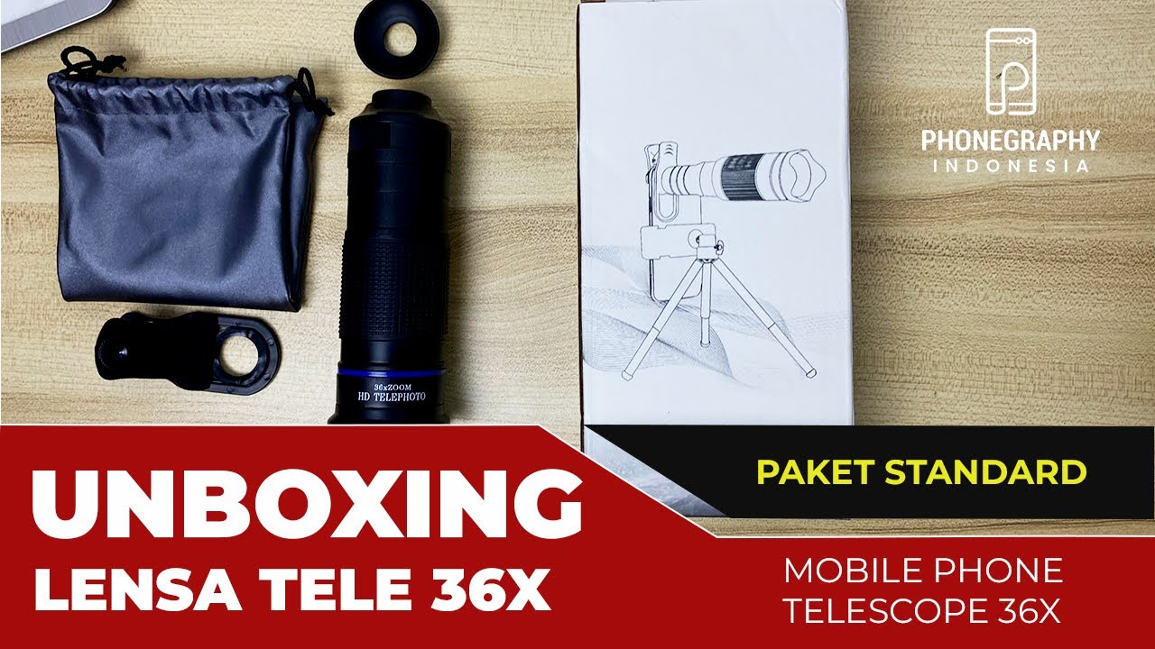 UNBOXING LENSA TELE 36x ZOOM untuk SMARTPHONE