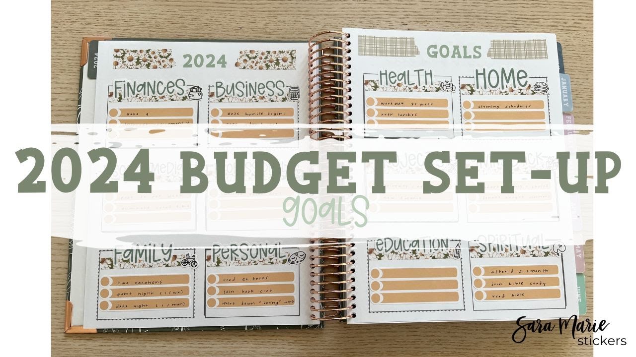 Annual Goals | 2024 Budget Set Up | 2024 Humble Beginnings Budget Planner |