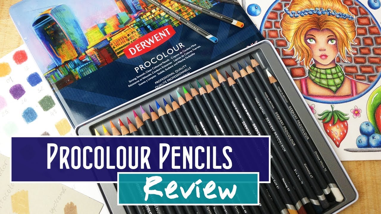 New Derwent Procolour Colored Pencils Review and Demonstration