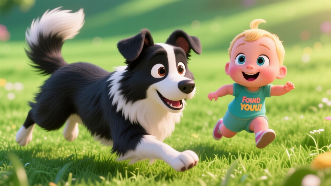 🎵 Coucou à la Ferme 🐶👀 | Chanson pour Enfants | Maggie la Border Collie