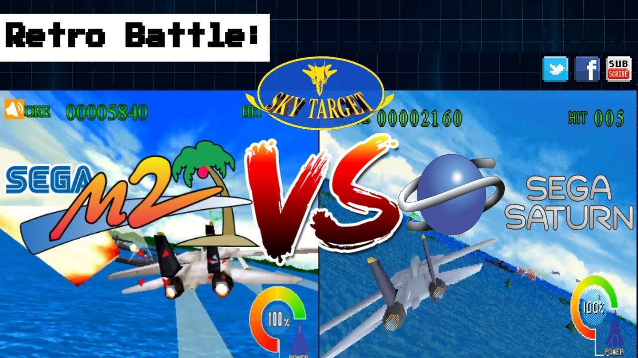 Sky Target Arcade(Sega Model 2) vs Sega Saturn