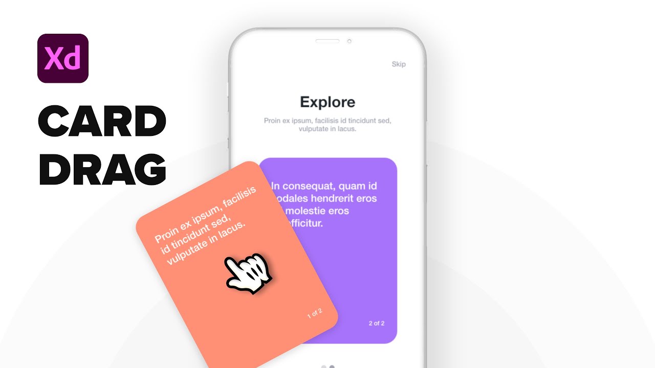 Adobe Xd Card Drag Animation - Tutorial