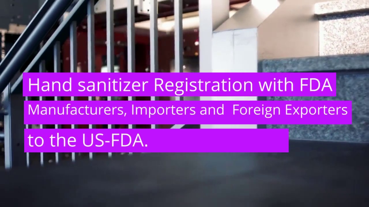 Hand sanitizer Registration with FDA