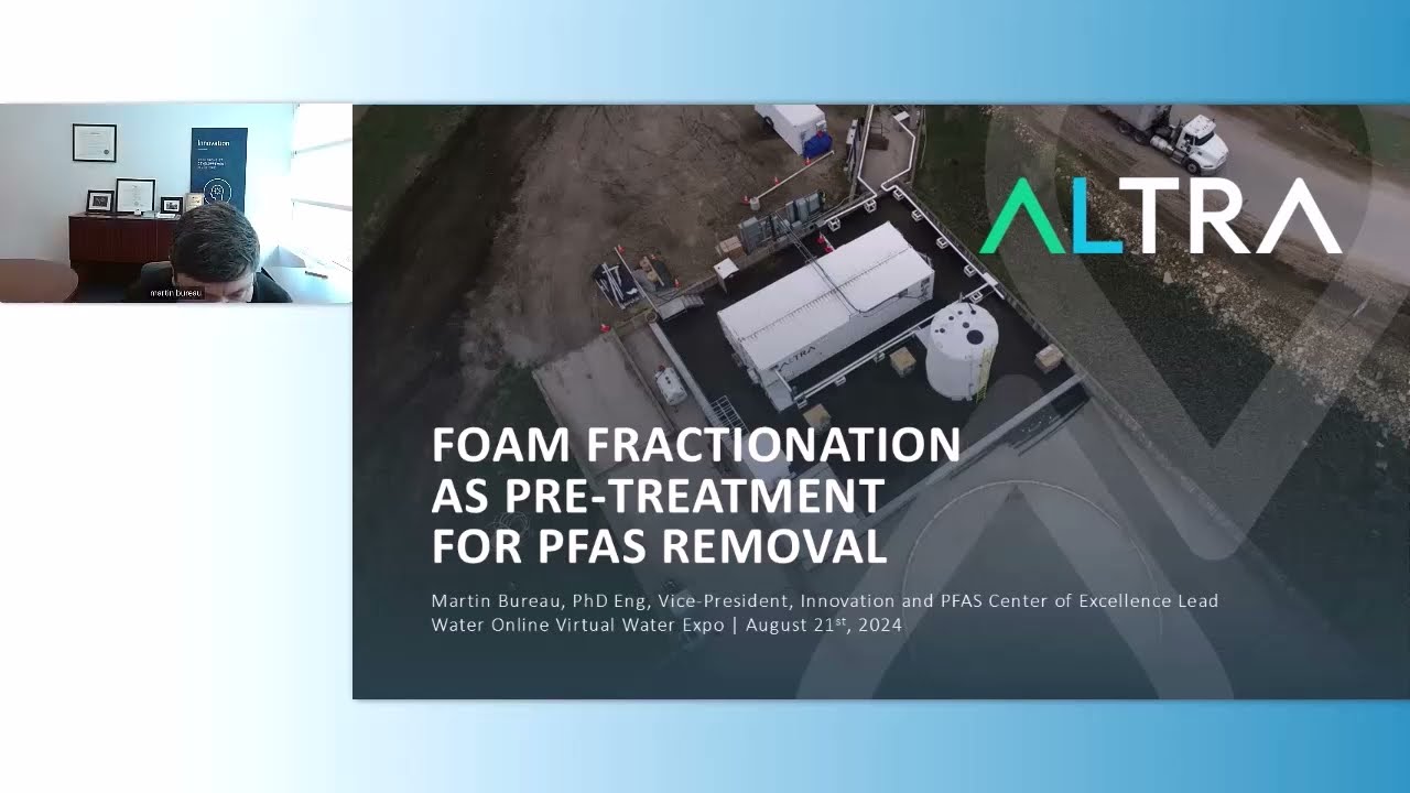 Foam Fractionation as Pre-Treatment for PFAS Removal. Water Online Water Expo 2024