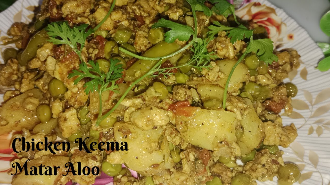 Chicken Keema Matar Aloo Recipe | Easy Homemade Keema Curry  | Keema Matar  Recipe | #ChickenKeema