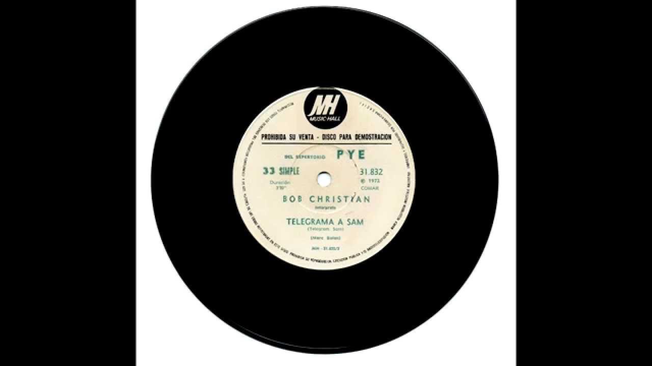 BOB CHRISTIAN Telegram Sam T  REX + Son Of My Father CHICORY TIP GLAM 45 RARE