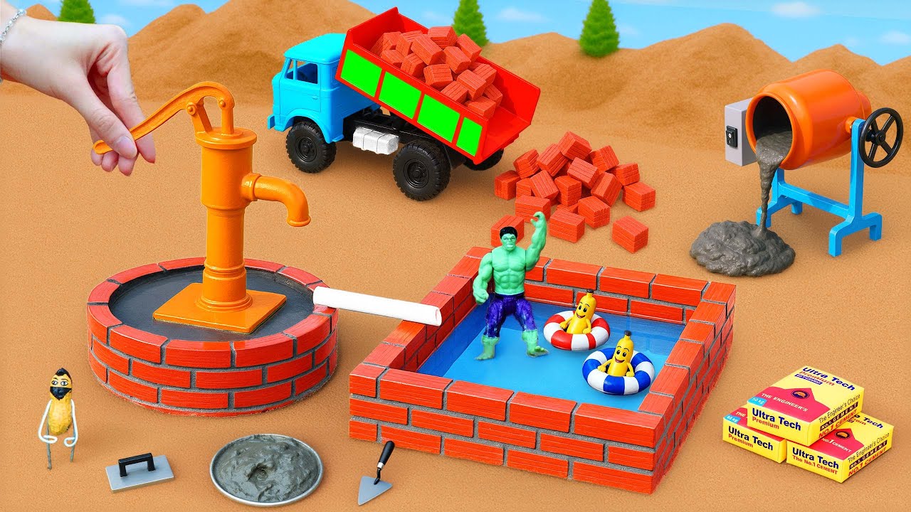 DIY Mini Hand Pump with Bricks |Homemade Water Supply Science Project