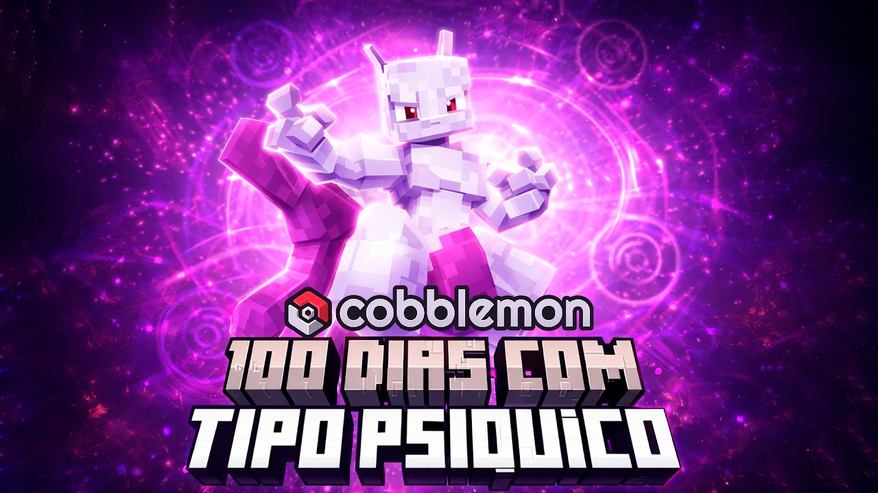 100 DIAS NO MINECRAFT COBBLEMON SÓ USANDO TIPO PSÍQUICO - O FILME