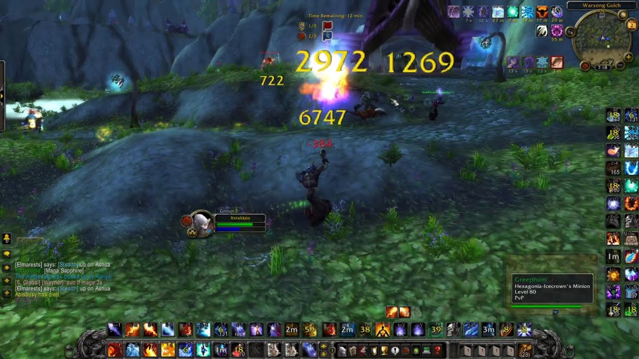 13-1 Full BG Fire Mage (1105k Dmg, 2nd most 700k) WotLK Solo PvP - Rakzo