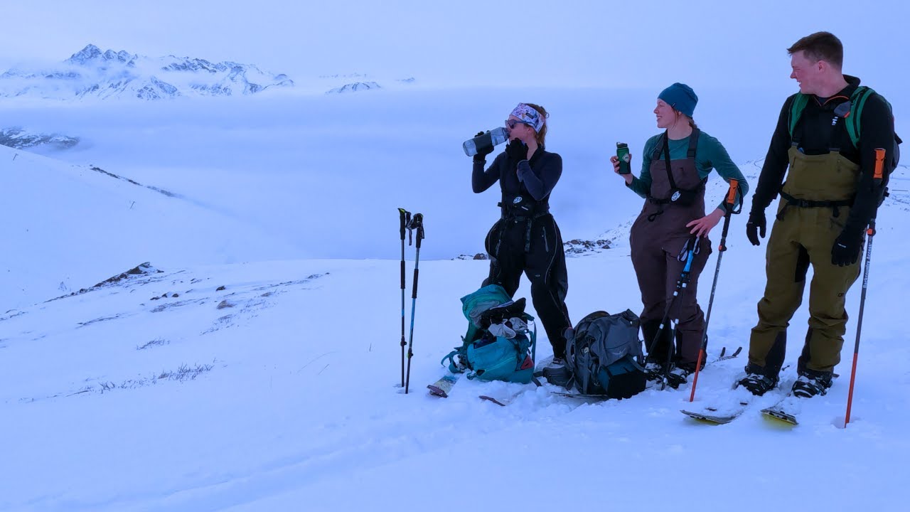 Skiing Mount Gordon Lyon, Arctic Valley Alaska