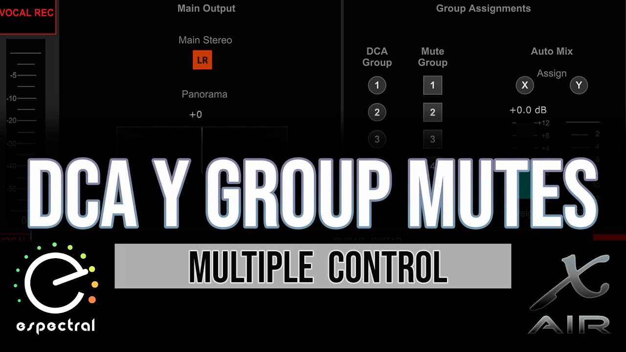 BEHRINGER XR18 video 6/13 DCA Y MUTE GROUPS