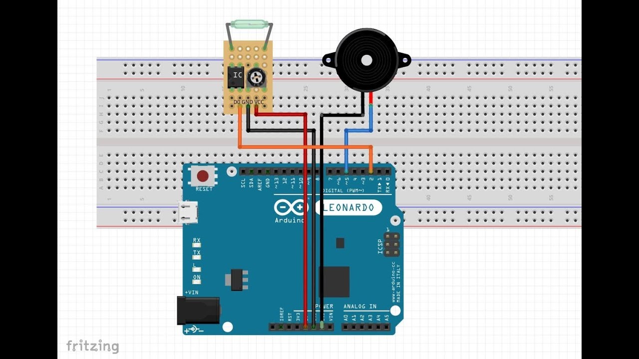 23. Jak zrobić prosty alarm z użyciem Arduino Leonardo i czujnika magnetycznego?