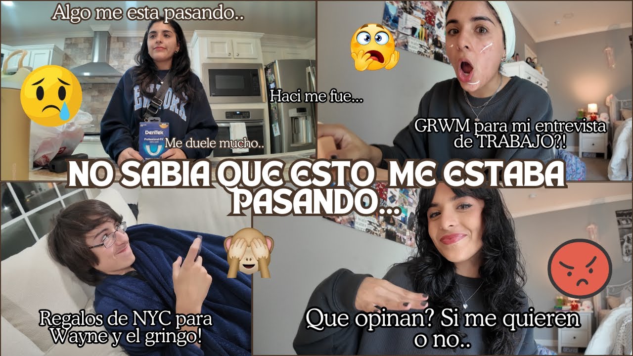 No sabía que esto me estaba pasando…🥺pero aquí estoy🤕GRWM para una entrevista😱🙊Regalos de NYC !🎁🗽