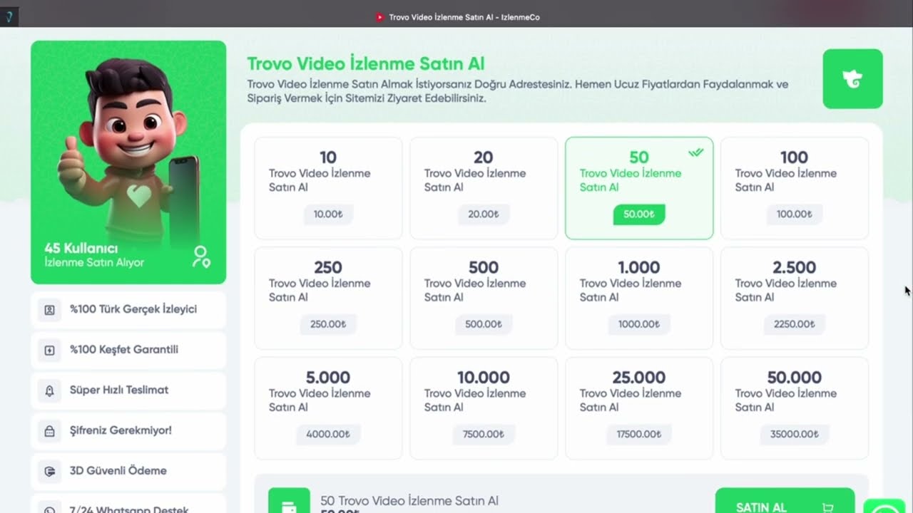 Trovo Video İzlenme Satın Al  - izlenmeco