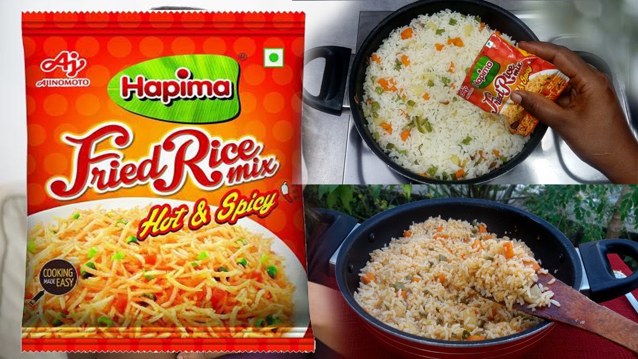 HAPIMA FRIED RICE MIX Recipe in Tamil (Hot and Spicy) - 10 Rs HAPIMA Fried Rice Mix Review In Tamil
