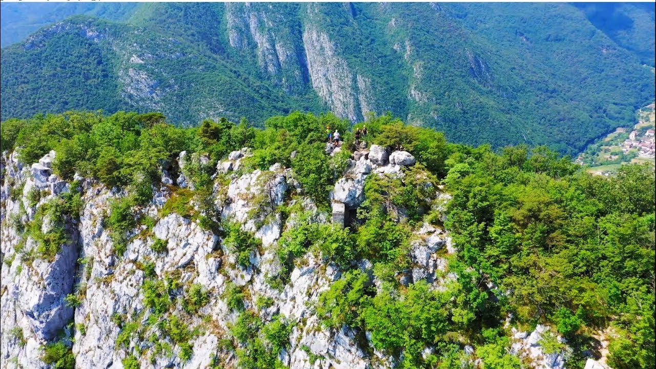 Drone and Via ferrata Cima Capi at Lake Garda, Italy - June 2019