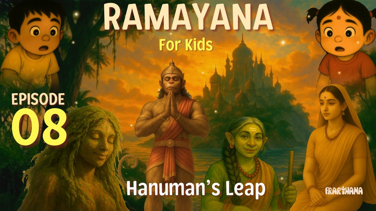 Ramayana for Kids – Episode 8: Hanuman's Leap | Prarthana Kids