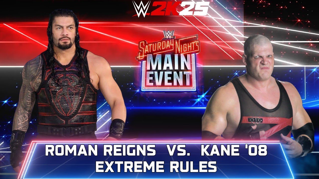 WWE 2k25 - Роман Рейнс против Кейна '08: Матч по правилам экстремального рестлинга на Saturday Ni...