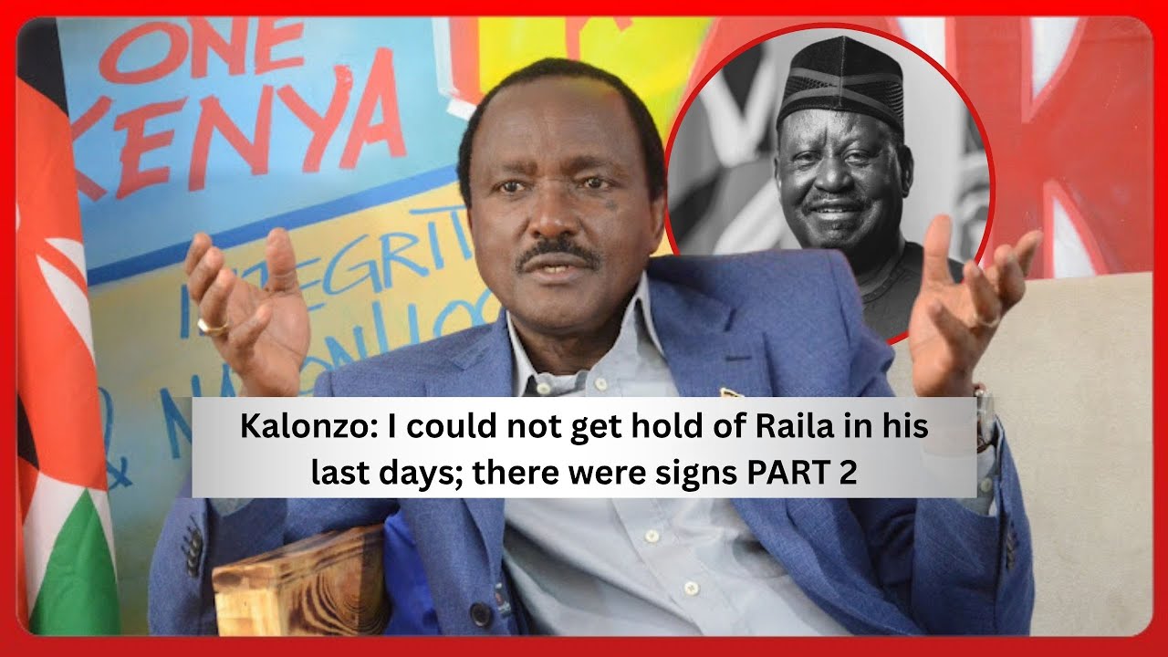 Kalonzo: I could not get hold of Raila in his last days; there were signs PT 2 with Elizabeth Mutuku