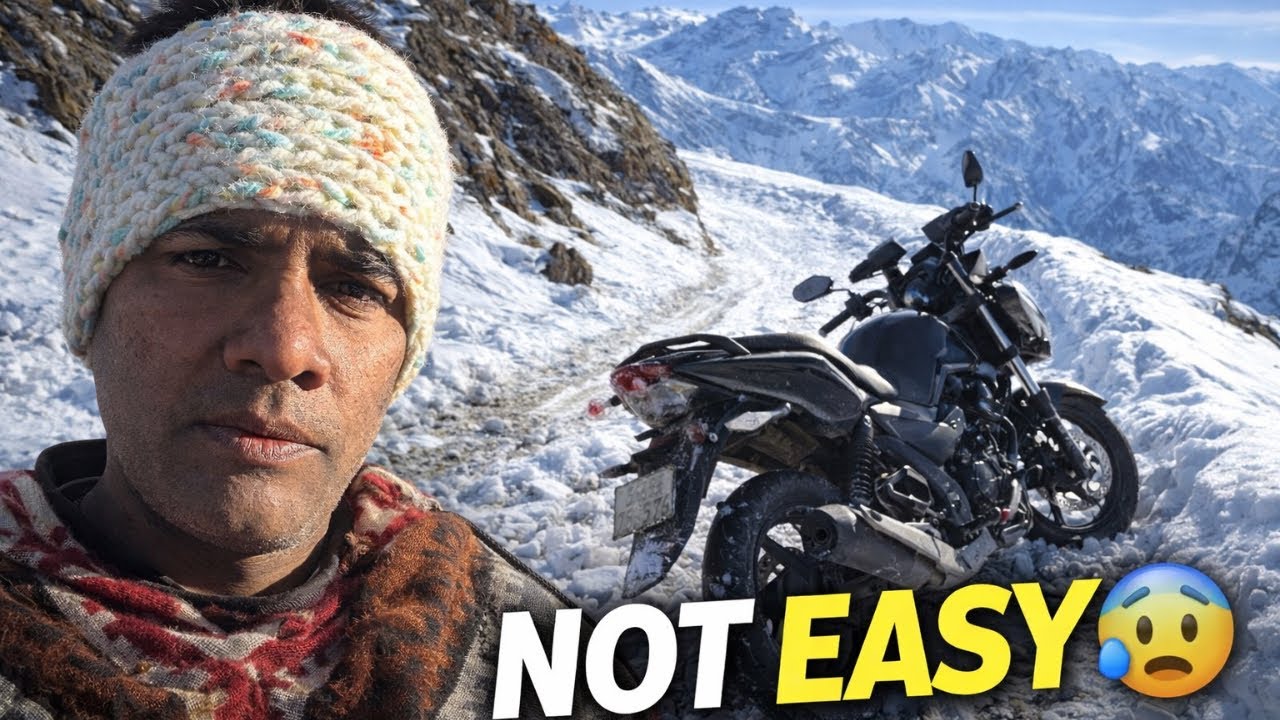 Winter Spiti Ride Day 1 ❄️ | Solo Bike Adventure Begins | Explore with Ravin