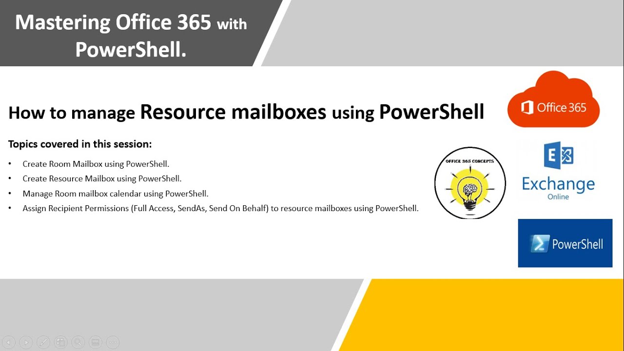 Mastering Office 365 with PowerShell - Session 5 | How to manage Resource Mailboxes using PowerShell