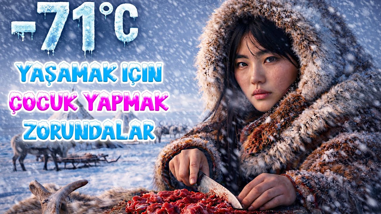 -71°C'DE ÇİĞ ET İLE BESLENEN GÖÇEBELERİN YAŞAMI ! -  NENETSLER RUSYA YAMAL - BELGESEL