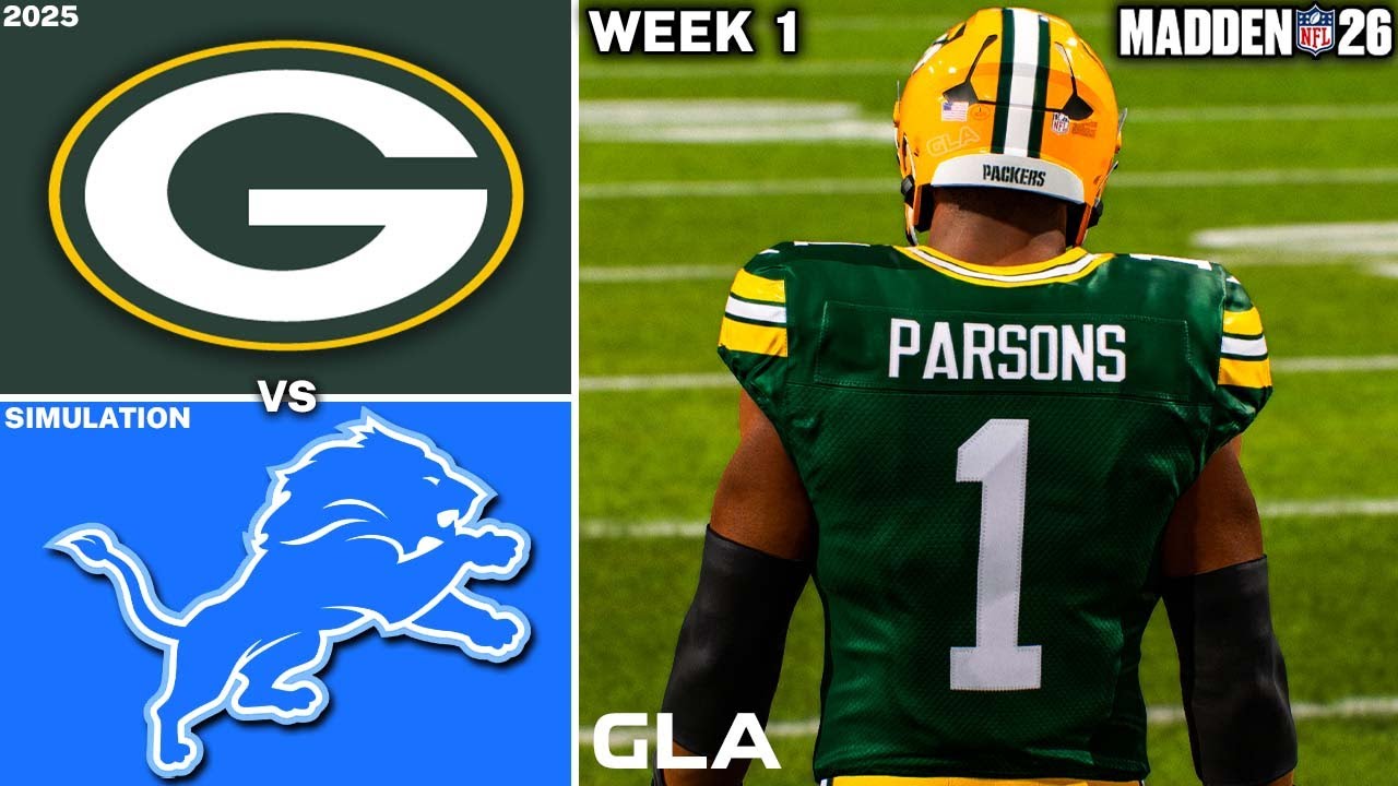 Micah Parsons Packers vs. Lions | Week 1 Simulation | Madden 26 PS5 Gameplay