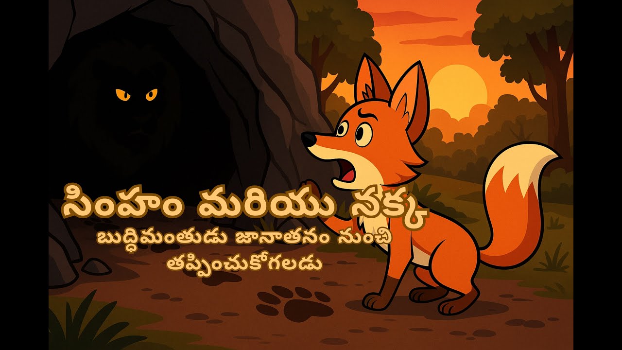 🦊 బలం కాదు, బుద్ధిే గొప్పది! | Telugu Moral Story | Lion and Fox Story in Telugu