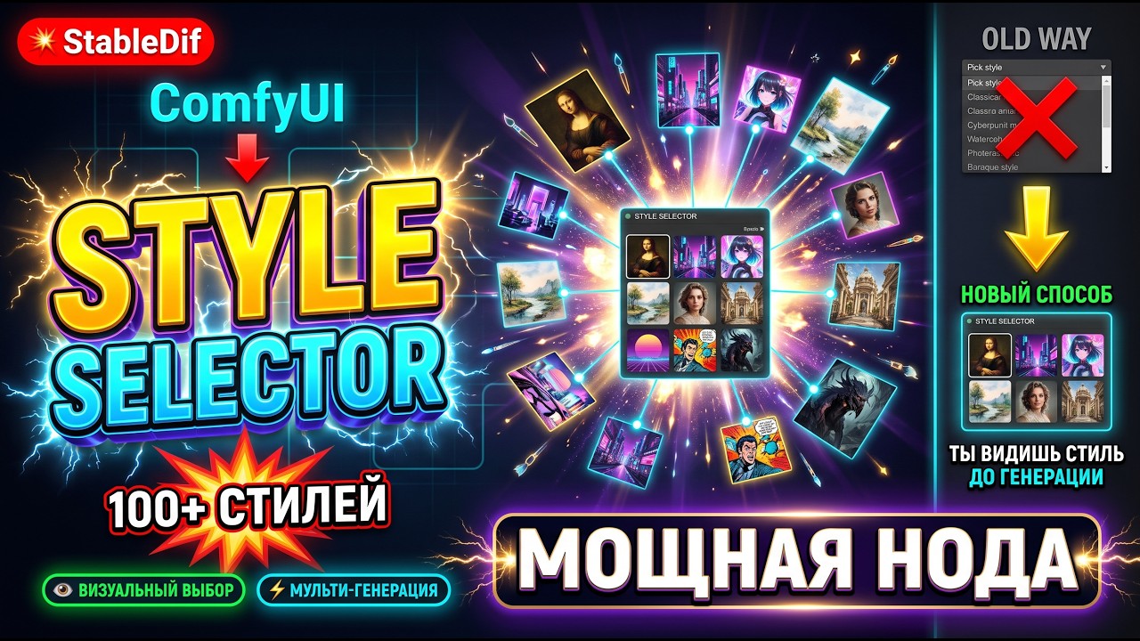 Style Selector - узел с большим набором стилей