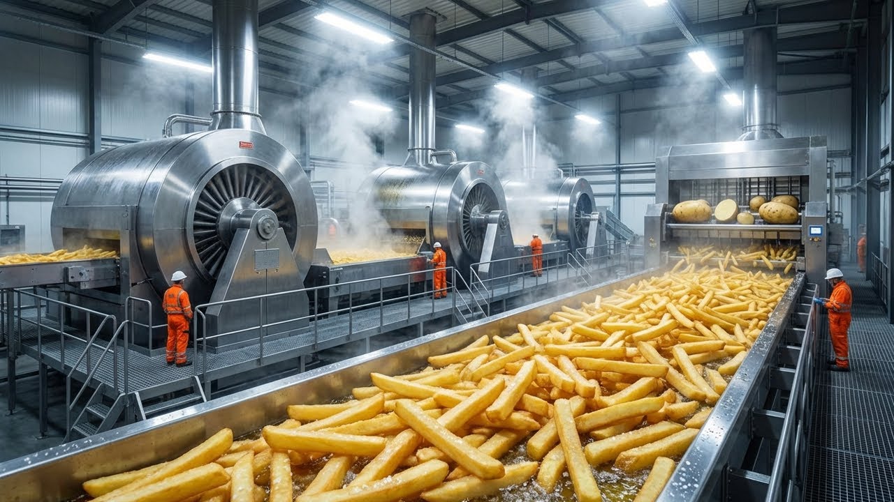 Внутри Завода По Производству Картофеля Фри McDonald’s От Картофеля, Выращенного На Ферма
