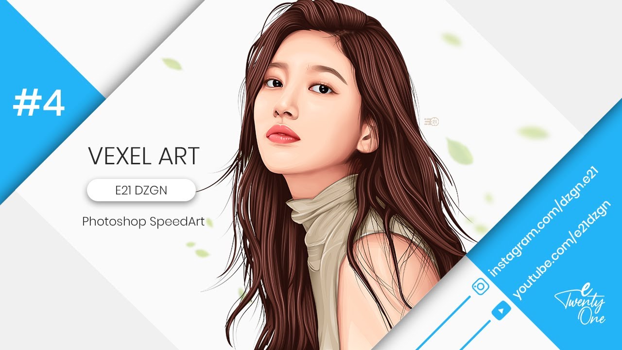 Suzy drawn in vector vexel art | Photoshop CS6 | SpeedArt