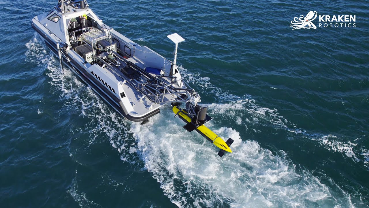 Kraken Robotics and TKMS ATLAS UK Demonstrate KATFISH USV LARS on a UK Royal Navy ARCIMS USV