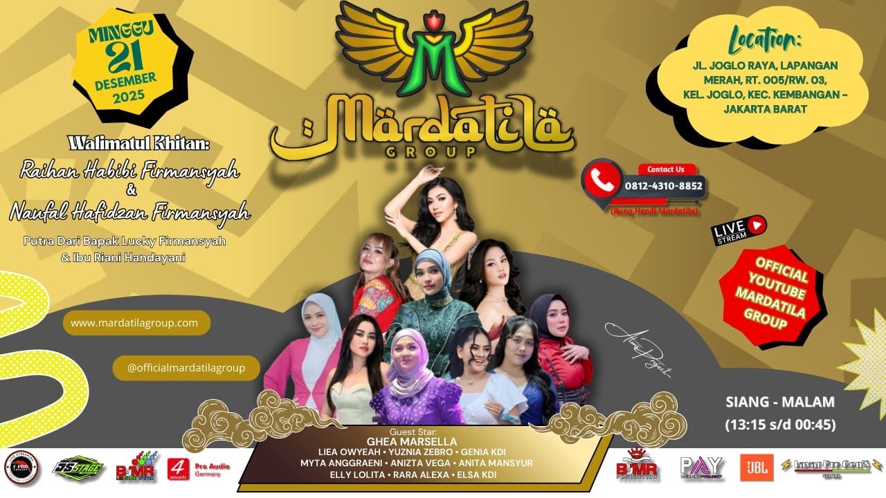 KONSER MARDATILA GROUP - HAJAT BPK. LUCKY & IBU RIANI | JOGLO - LAPANGAN MERAH