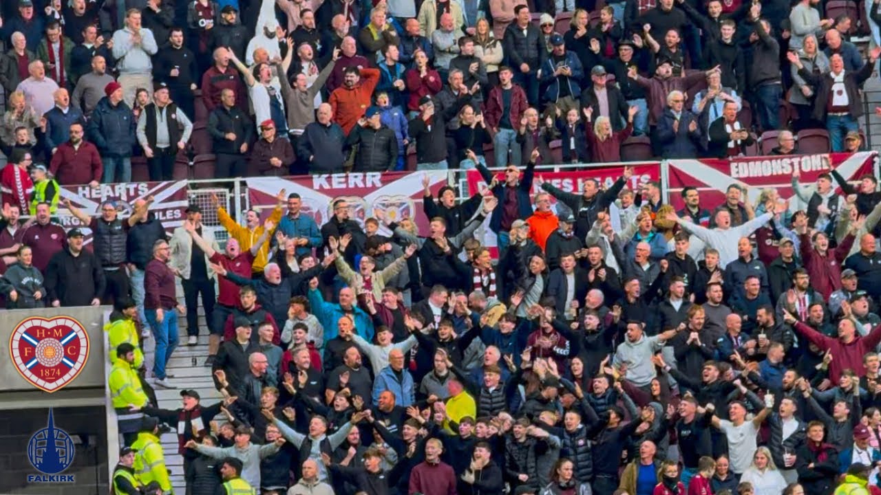Hearts Fans Celebrate Going Top Of The Scottish League!