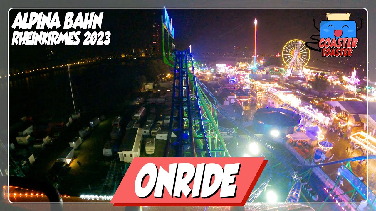 Alpina Bahn - Rheinkirmes D&uuml;sseldorf 2023 - Eine der besten Kirmesschterbahnen im Regen fahren | POV