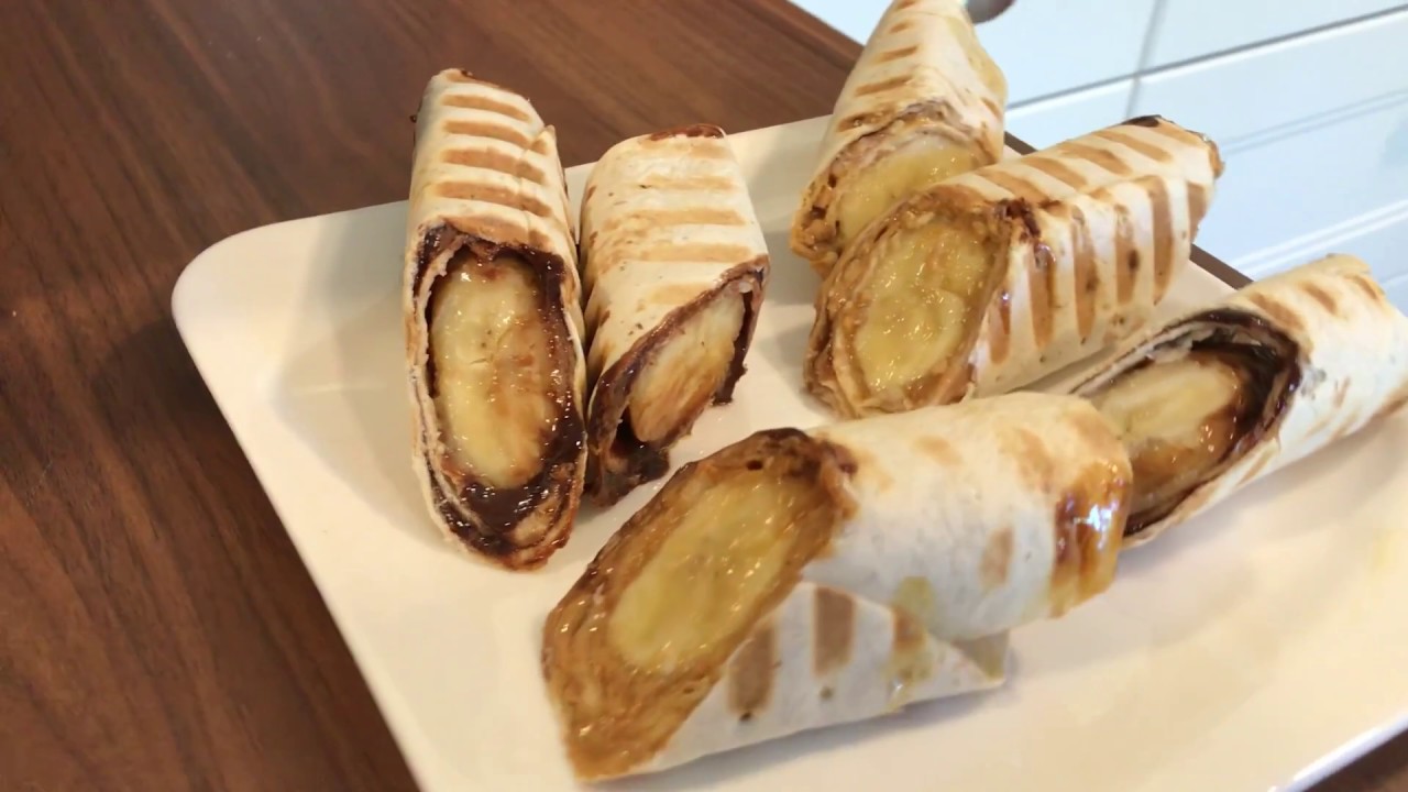 Bananen Wrap als Pausensnack im Tefal OptiGrill