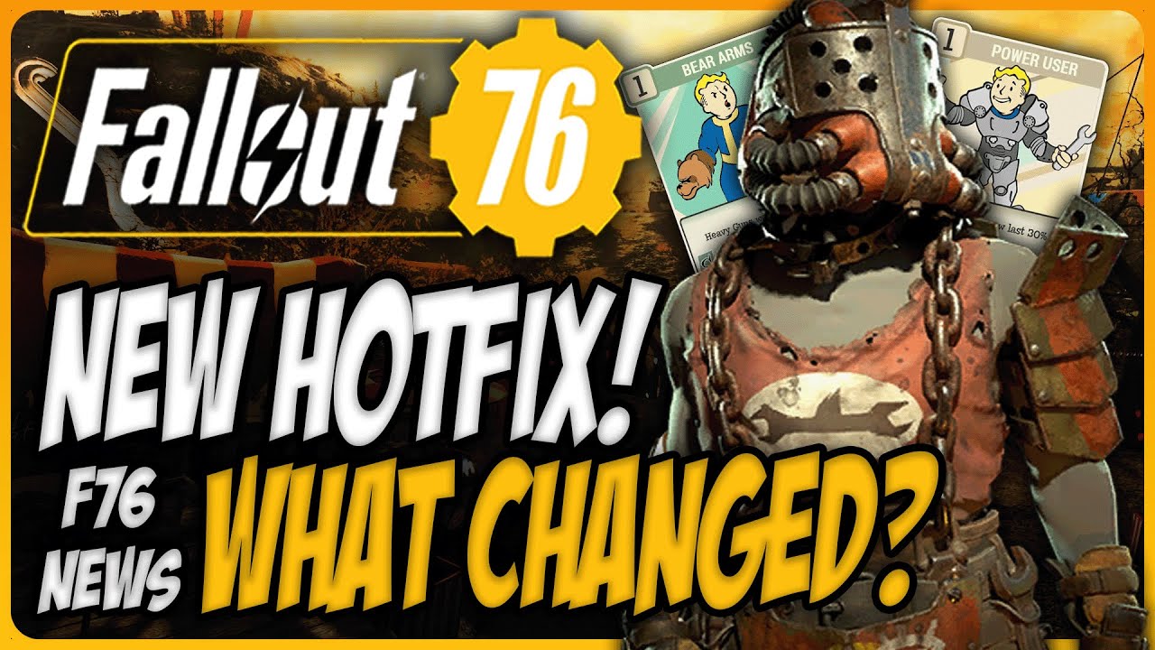 Fallout 76 только что получил хотфикс!