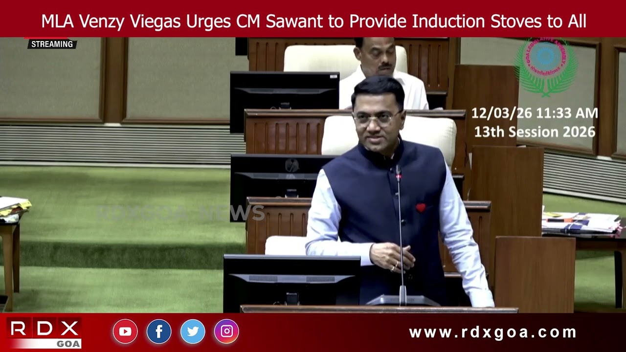 MLA Venzy Viegas Urges CM Sawant to Provide Induction Stoves to All