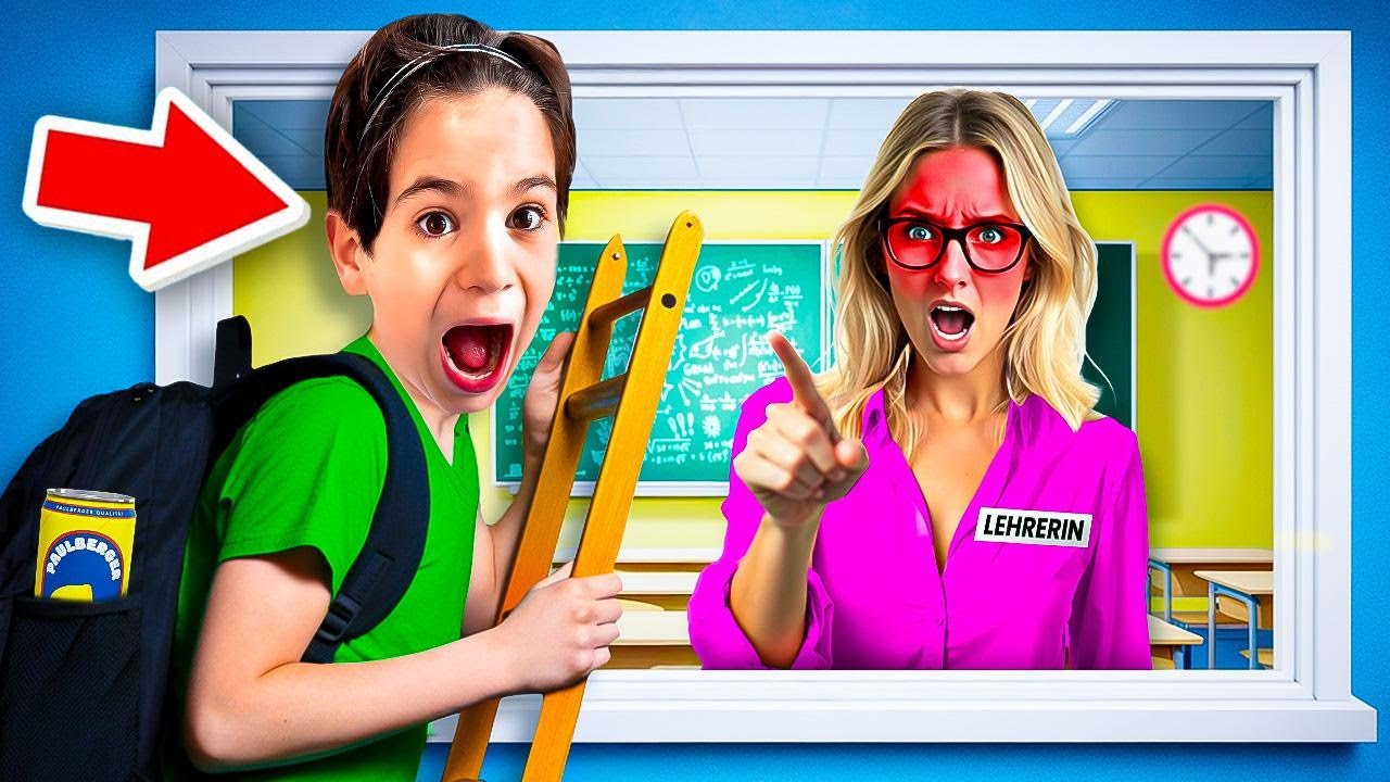 KLEINER JUNGE schw&auml;nzt heimlich die SCHULE und wird erwischt... 😲