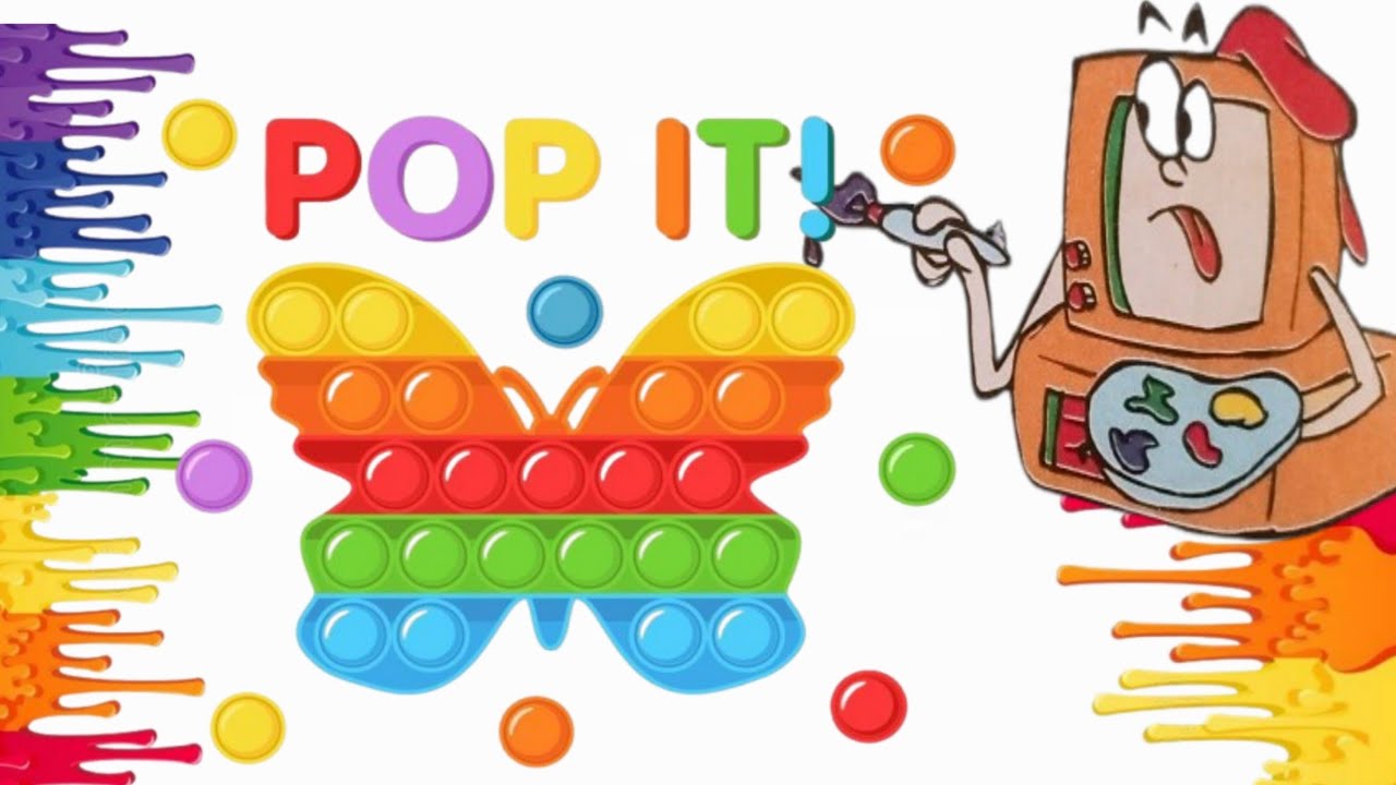 How to Draw a Butterfly Pop It 💐✨|Easy Drawing Tutorial for Kids&Adults|super easy drawings for kids